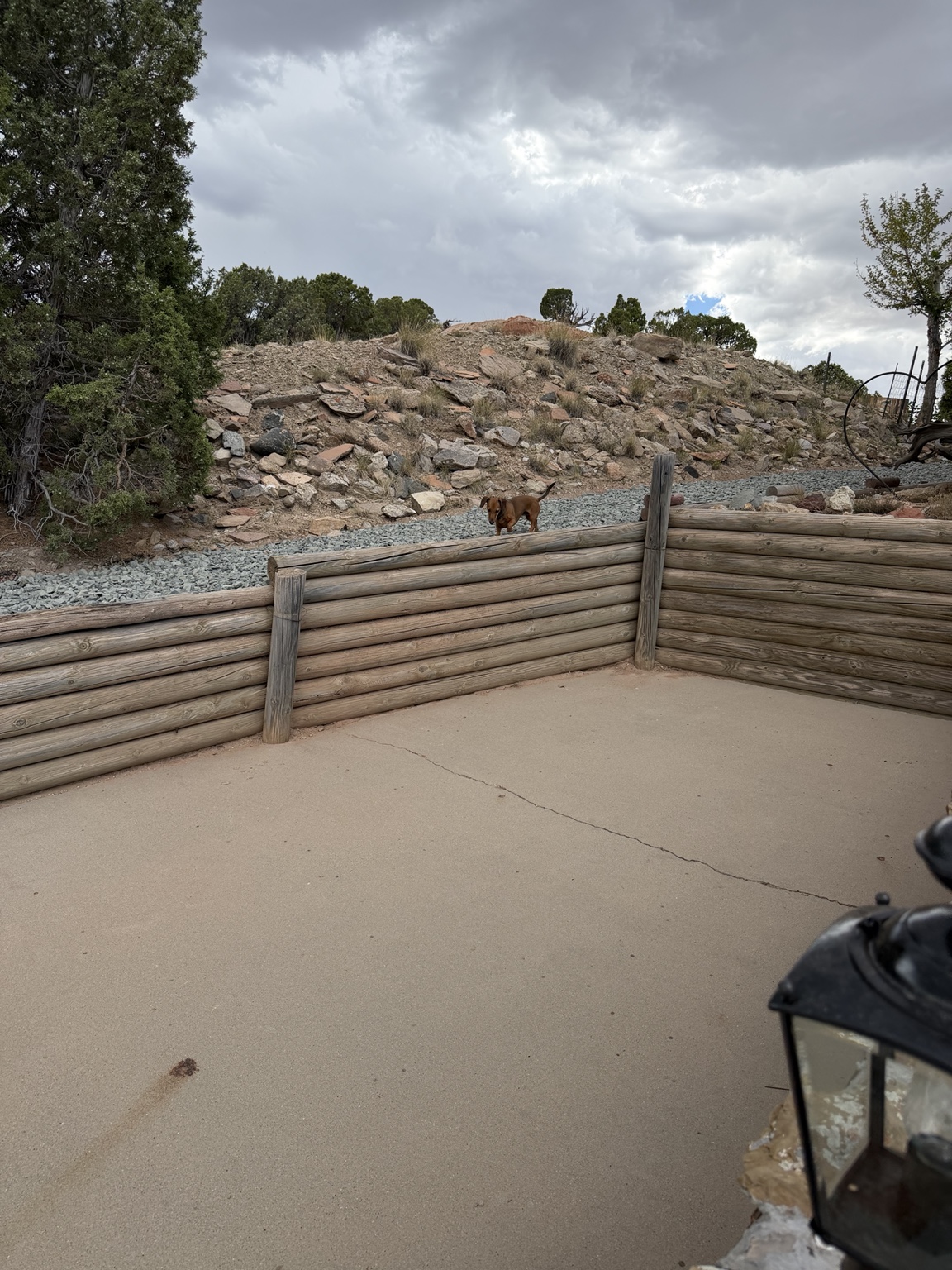 Gravel landscaping and hillside work